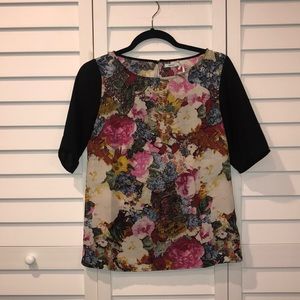 Kimchi Blue floral short sleeve blouse
